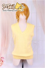 เสื้อกั๊ก/สเวตเตอร์แขนกุด แบบหนากันหนาว สีเหลือง (SizeL)