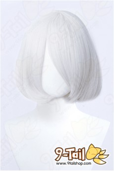 วิกบ๊อบ สีขาวอมเทาอ่อน