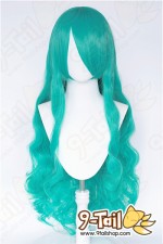 วิกยาวลอน สีเขียวน้ำทะเล 100 cm