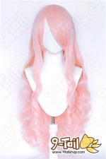 วิกยาวลอน สีชมพูอ่อน 100 cm