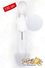 วิกสีขาวอมเทาอ่อน ยาวพิเศษ 130 cm